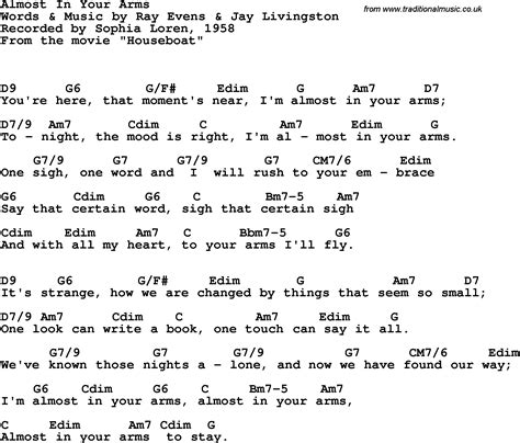 almost in your arms lyrics|almost in your arms female vocalists.